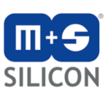 Logo zeigt Buchstaben "m+s" und das Wort "SILICON" darunter, in einem rechteckigen Rahmen.