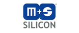 Logo zeigt Buchstaben "m+s" und das Wort "SILICON" darunter, in einem rechteckigen Rahmen.